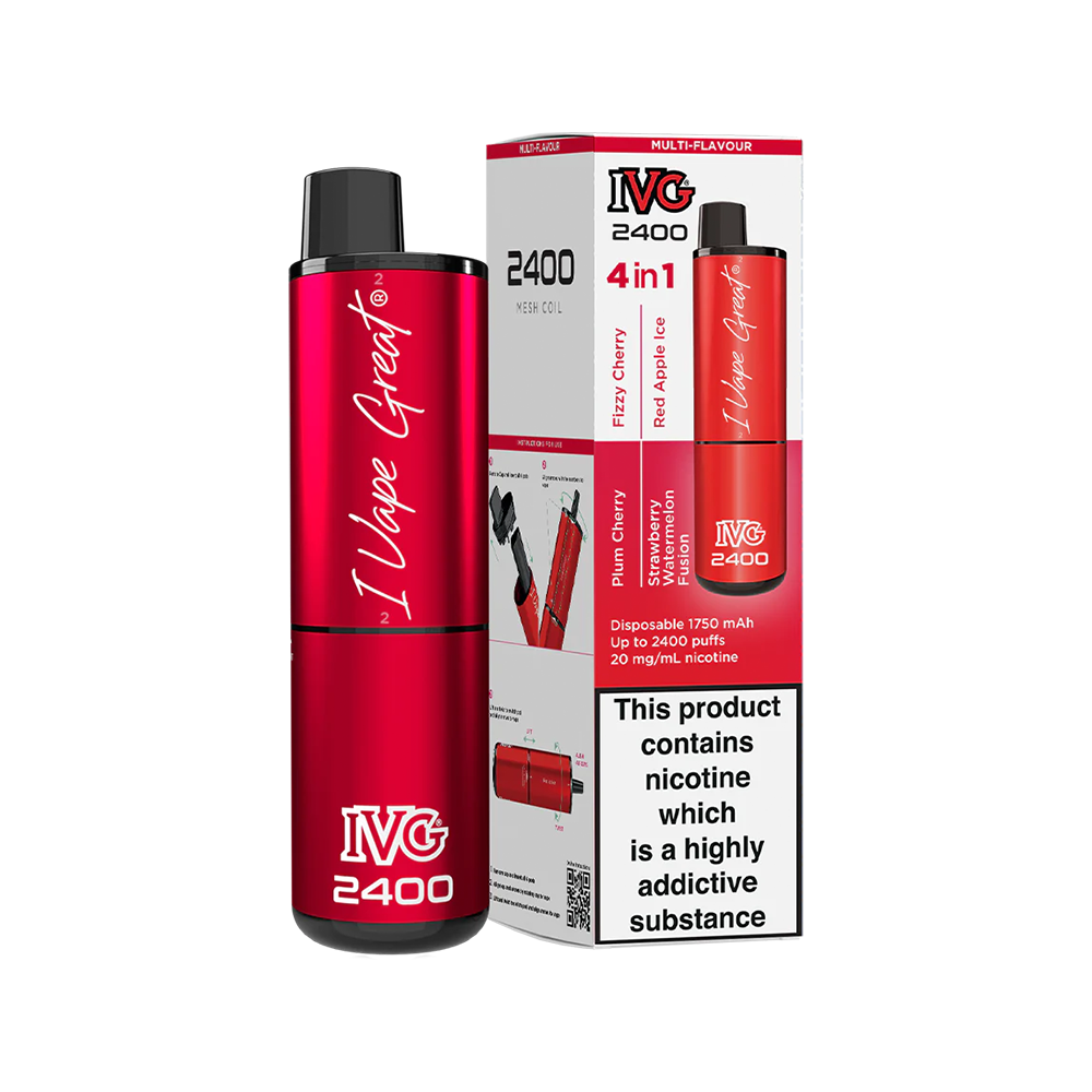 IVG 2400 Disposable Vape Kit Red Edition